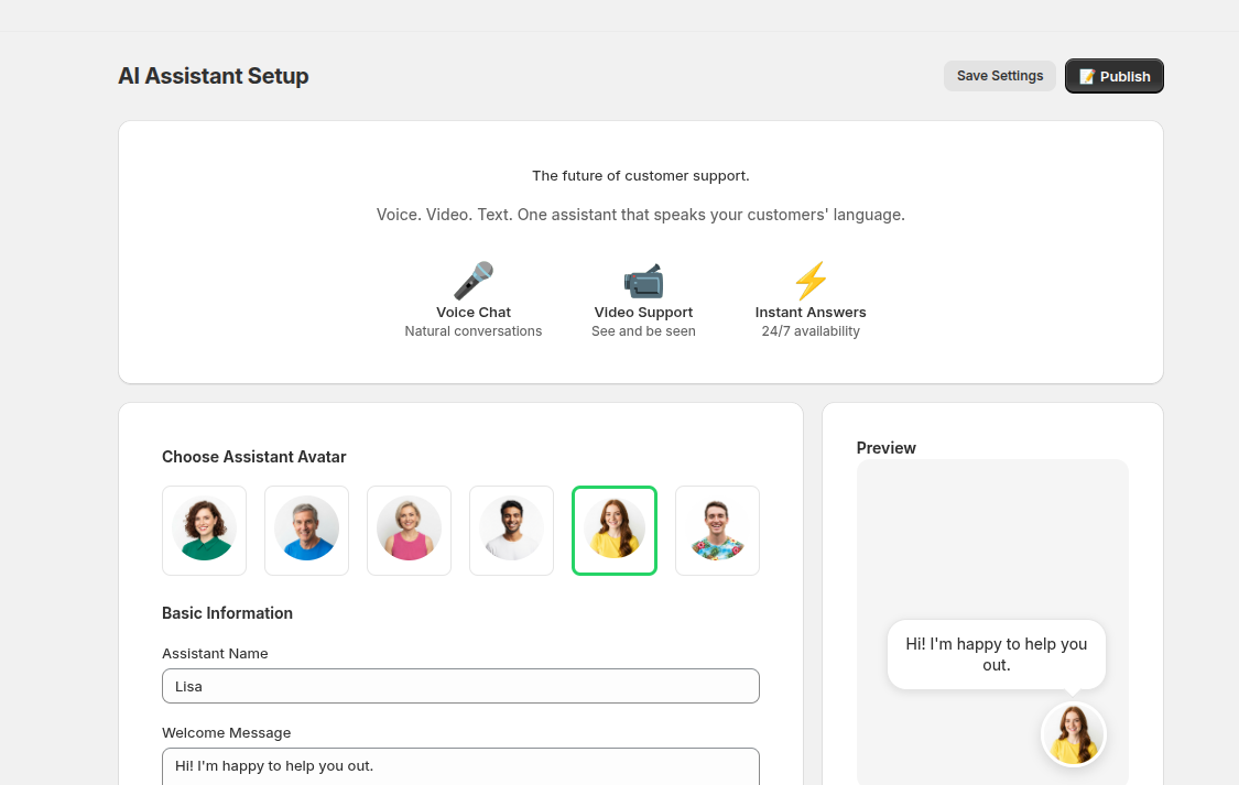 Zenor AI Setup Interface